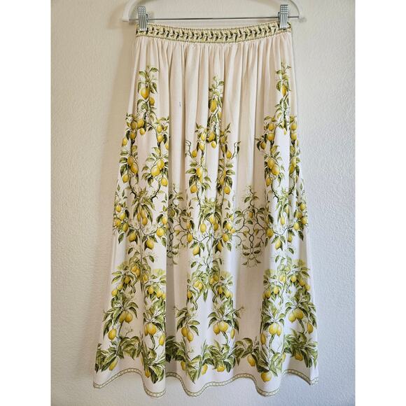 Max Studio London Border Print Linen Blend Maxi Skirt, Size S - Picture 7 of 13